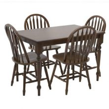 Inart Τραπέζι ξύλινο με 4 καρέκλες