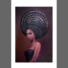 Πίνακας αφρικάνα με περίεργα μαλλιά 70χ100