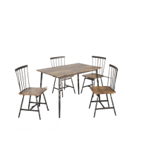 Τραπεζαρία (116,5x72,5x17cm) Ξύλικη Καφέ Σετ με 4 Καρέκλες (40x43x86cm)
